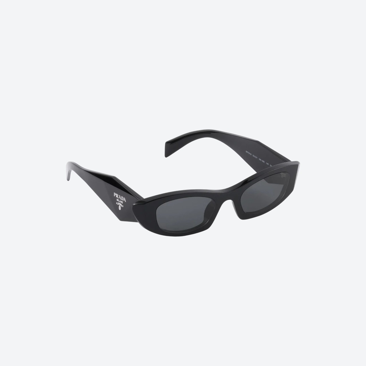 Prada Symbole slate gray lenses, three-quarter view